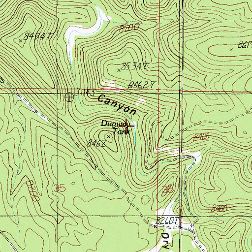 Topographic Map of Dugway Tank, AZ