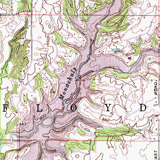 Topographic Map of Heritage Lake, IN