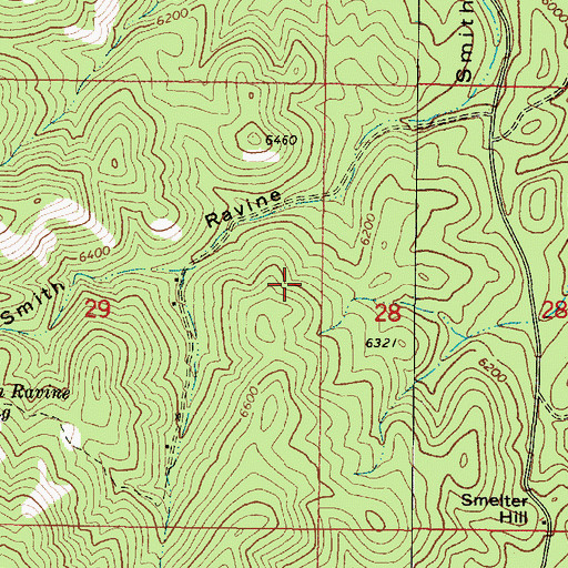 Topographic Map of Smith Spring, AZ