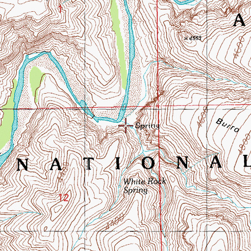 Topographic Map of White Rock Spring, AZ