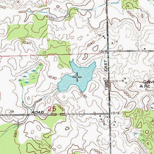 Topographic Map of Lake Maxler, IN