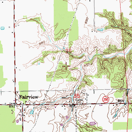 Topographic Map of Daniel D Bray Lake, IN