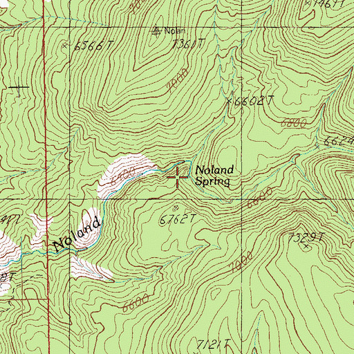 Topographic Map of Noland Spring, AZ