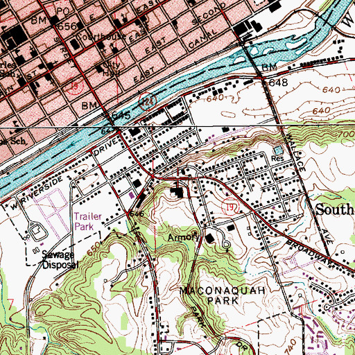 Topographic Map of Nead Elementary School, IN