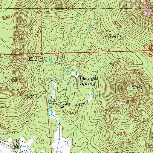 Topographic Map of Georges Spring, AZ