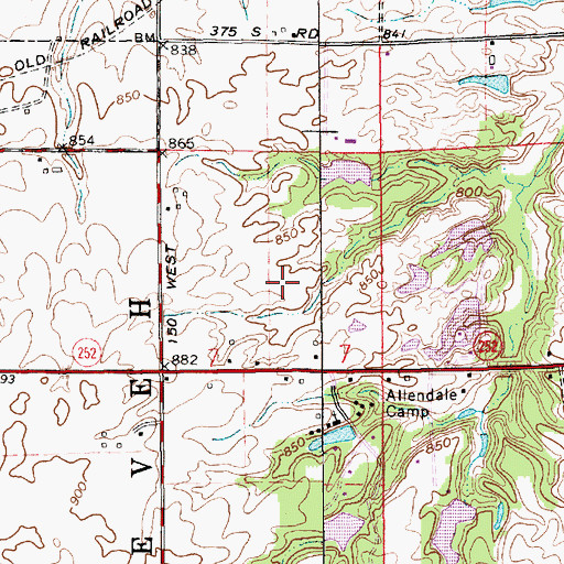 Topographic Map of Murray Lake, IN
