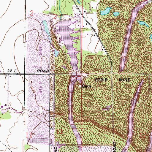 Topographic Map of Highway Dam, IN