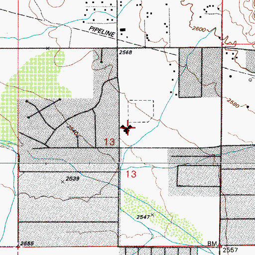 Topographic Map of Anna Lawrence Elementary School, AZ
