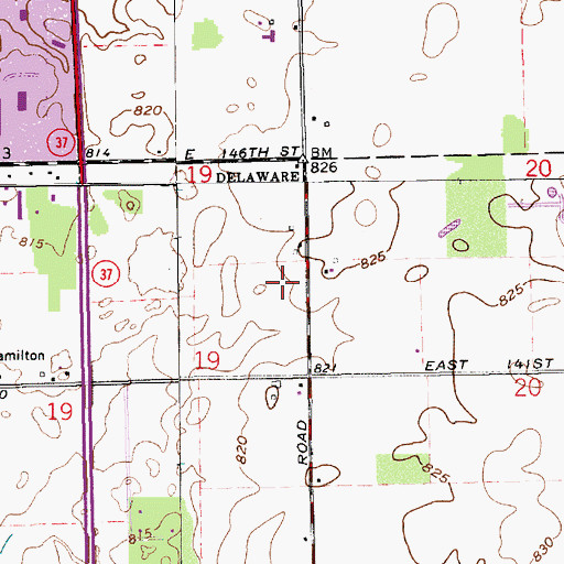 Topographic Map of Eastview Baptist Church, IN