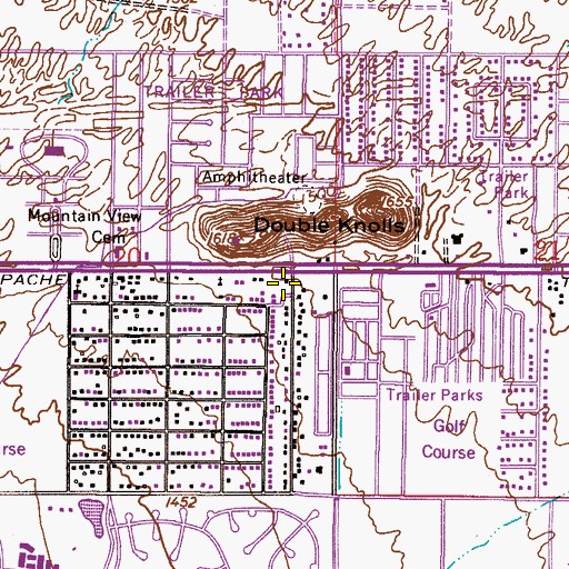 Topographic Map of Desert Sage Post Office, AZ