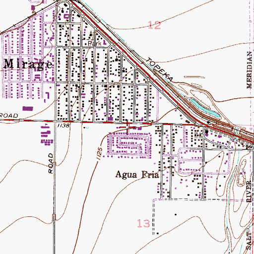 Topographic Map of El Mirage Post Office, AZ
