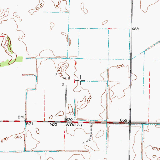 Topographic Map of WAOB-AM (Winamac), IN