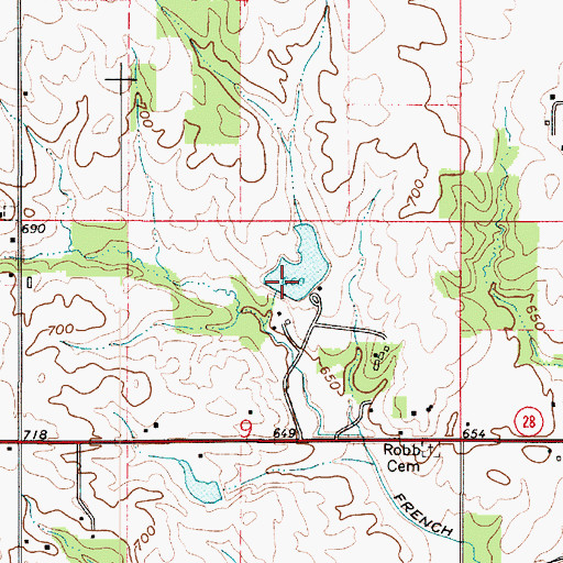 Topographic Map of Desmond Able Lake Dam, IN
