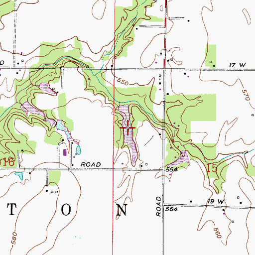 Topographic Map of Boyle Lake, IN