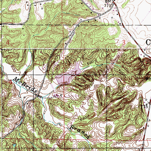 Topographic Map of Timber Ridge Lake Dam, IN