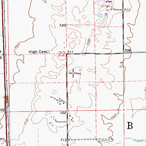 Topographic Map of WVTL-FM (Monticello), IN