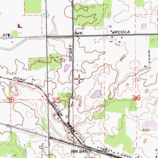 Topographic Map of Dick's Strip, IN