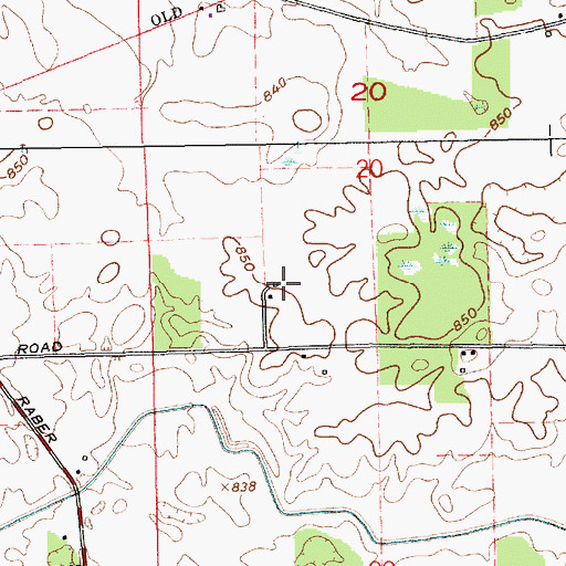 Topographic Map of Gordon Airport, IN