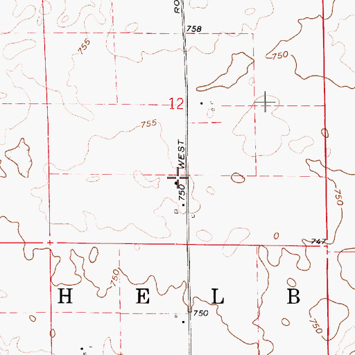 Topographic Map of Sutton Airport, IN