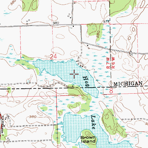 Topographic Map of Lake Michiana, MI