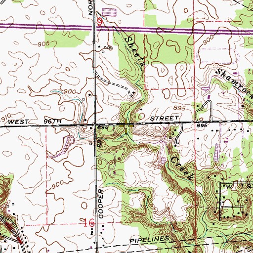 Topographic Map of Oar Run, IN
