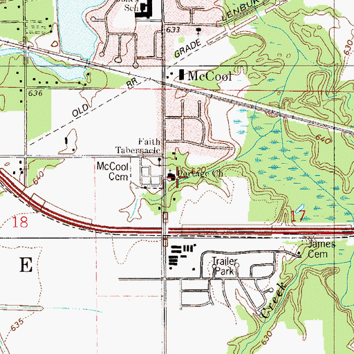 Topographic Map of Portage First United Methodist Church, IN