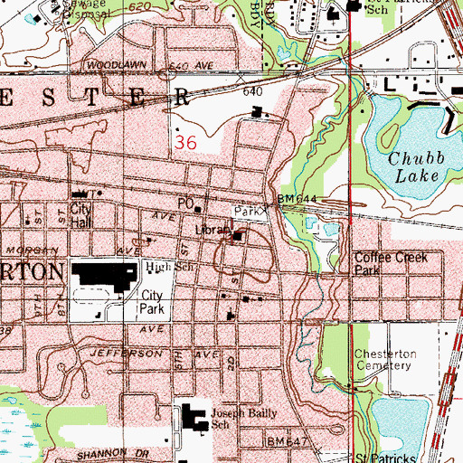 Topographic Map of Thomas School (historical), IN