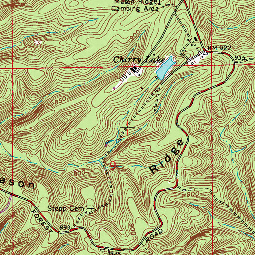 Topographic Map of Three Lakes Trail, IN