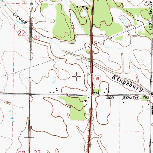 Topographic Map of LaPorte County, IN