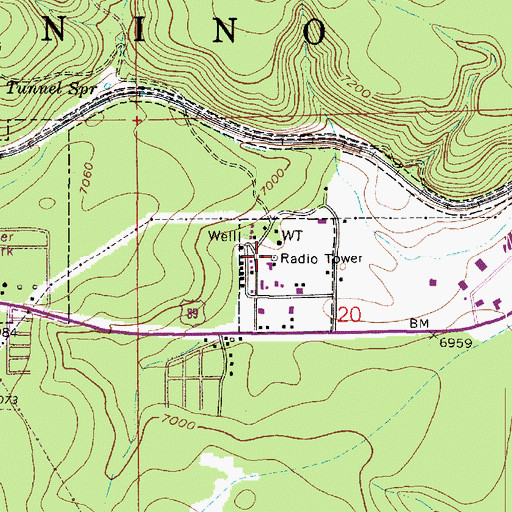 Topographic Map of KAFF-AM (Flagstaff), AZ