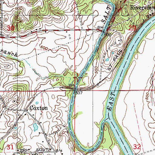 Topographic Map of Adamson Branch, IN