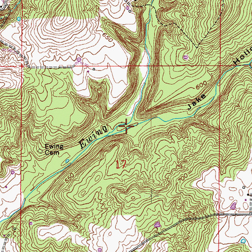 Topographic Map of Jake Hollow, IN