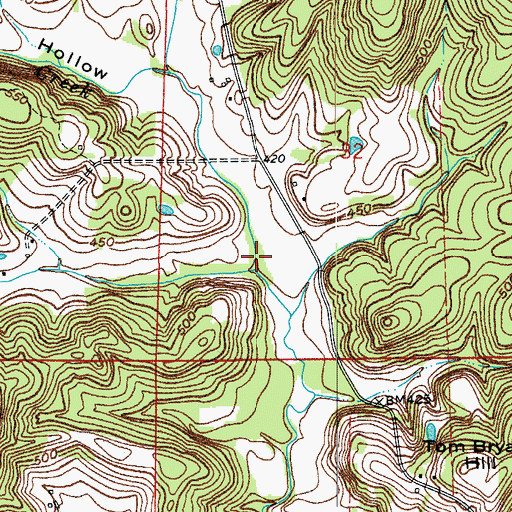 Topographic Map of Kak Hollow, IN