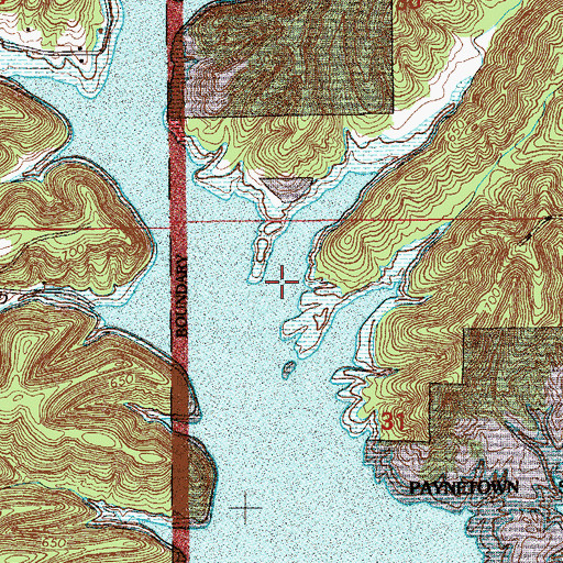 Topographic Map of Pate Hollow, IN