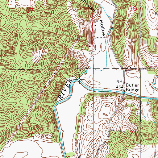 Topographic Map of Virginia Rill, IN