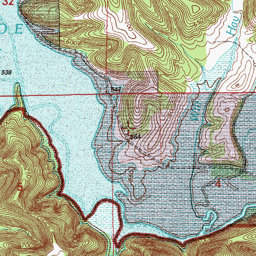 Topographic Map of Youno (historical), IN