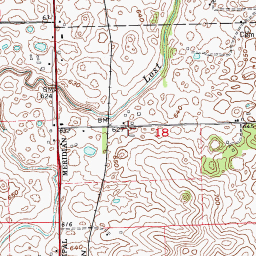 Topographic Map of Lost River, IN
