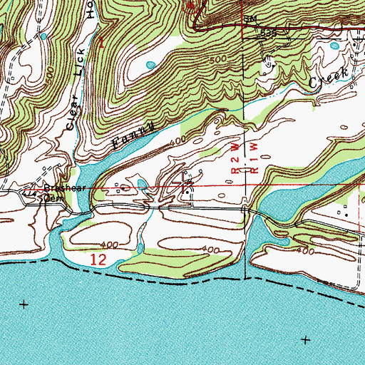 Topographic Map of Hardingrove, IN