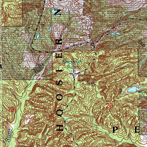 Topographic Map of Buckskin Pond, IN