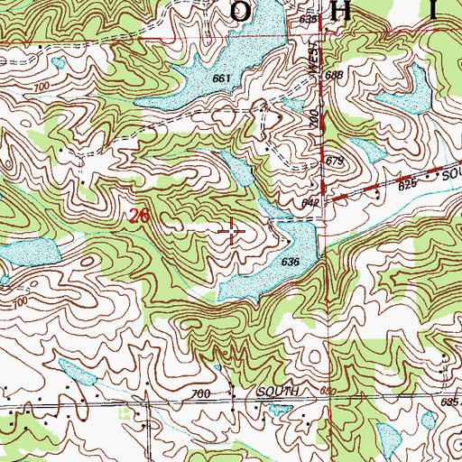 Topographic Map of Indian Lake Dam, IN