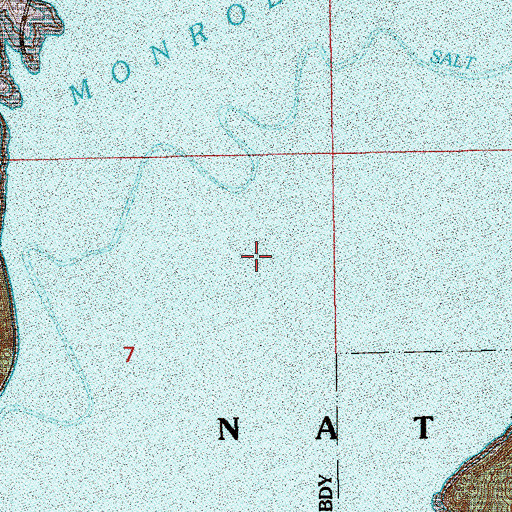 Topographic Map of Lake Monroe Airport, IN