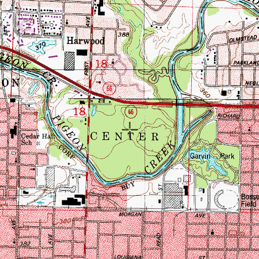 Topographic Map of Kleymeyer Park, IN