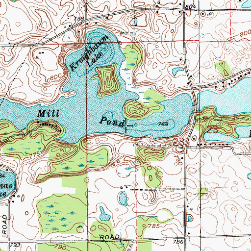 Topographic Map of Zehner Millpond, IN