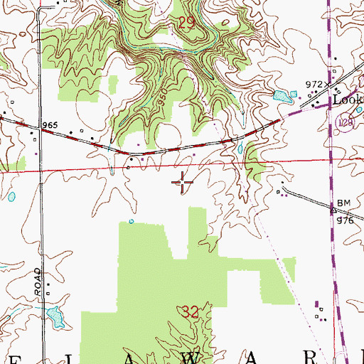 Topographic Map of Melissaville (historical), IN