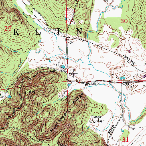 Topographic Map of Buchanan, IN