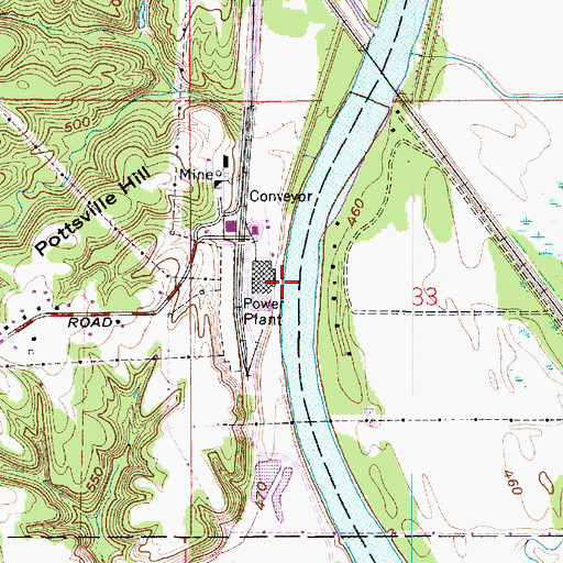 Topographic Map of Harrison, IN