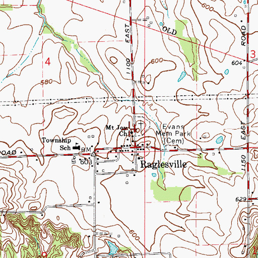 Topographic Map of Mount Joy Church, IN