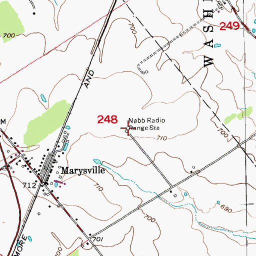 Topographic Map of Nabb Radio Range Station, IN