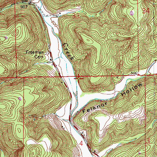Topographic Map of Township of Northwest, IN