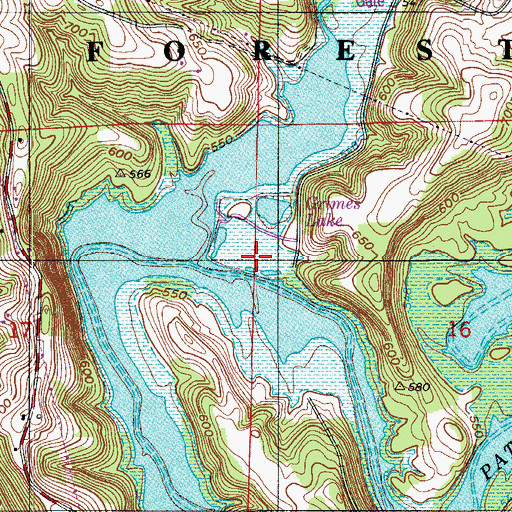 Topographic Map of Grimes Lake (historical), IN